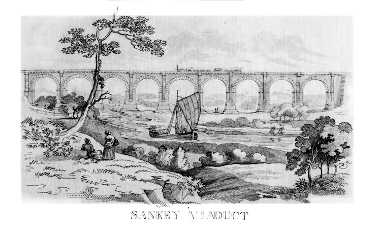 Sankey Viaduct-c1830 Engraving