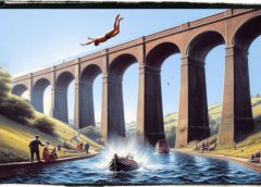 1891: THE SANKEY VIADUCT DIVE.