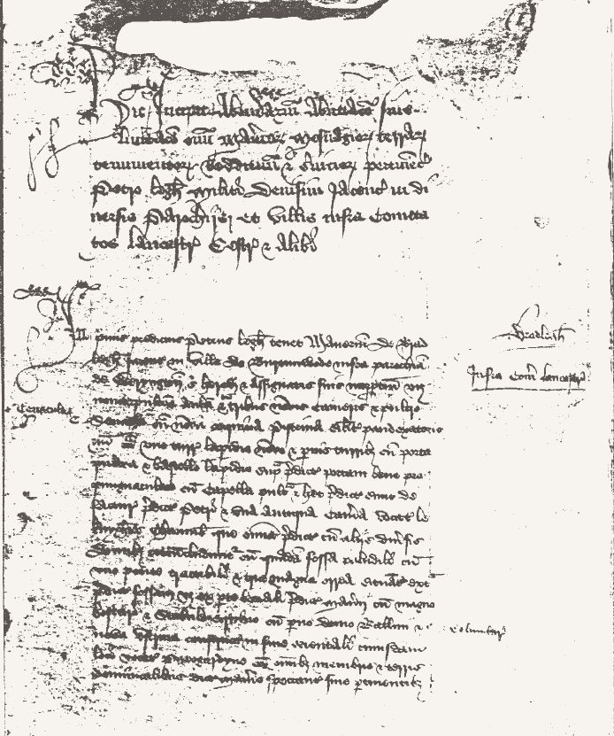 First page of 1466 Legh Survey