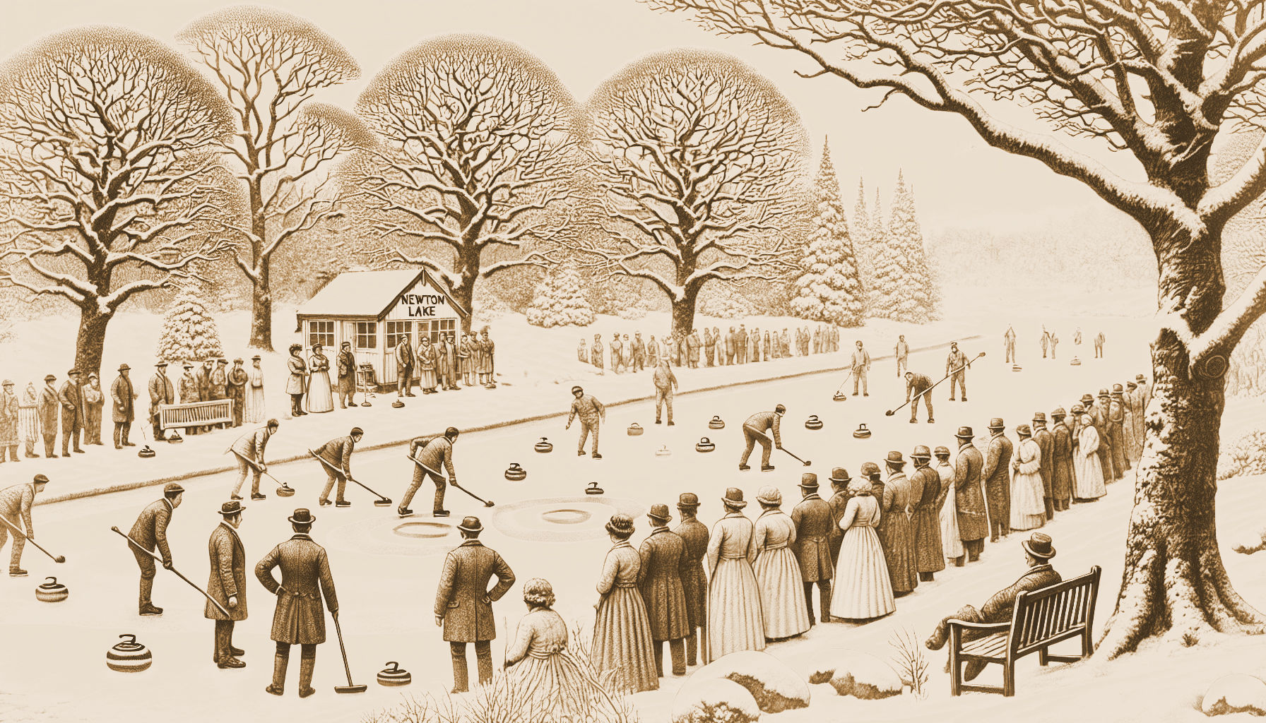 1891 Curling on Newton Lake